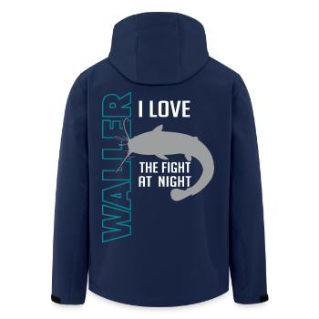Waller fischen Nachtangeln Angler und Anglerin - Recycelte Männer Softshell-Jacke von Stanley/Stella - Navy - Hinten - AI Model Male 185 light (185cm)