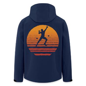 Bergsteiger Kletterer Bouldern Klettern - Recycelte Männer Softshell-Jacke von Stanley/Stella - Navy - Hinten - AI Model Male 185 light (185cm)