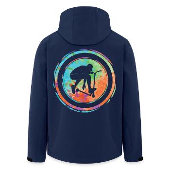 Stunt Scooter Roller Stuntroller Tretroller - Recycelte Männer Softshell-Jacke von Stanley/Stella - Navy - Hinten - AI Model Male 185 light (185cm)