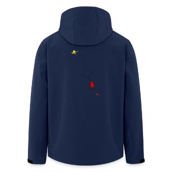 Schneemann ausgerutscht - Recycelte Männer Softshell-Jacke von Stanley/Stella - Navy - Hinten - AI Model Male 185 light (185cm)