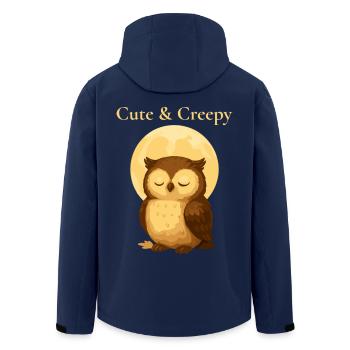 Eule Cute & Creepy Halloween Design 🌙 - Recycelte Männer Softshell-Jacke von Stanley/Stella - Navy - Hinten - AI Model Male 185 light (185cm)