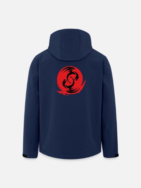 Red Dragon Circle - Men’s Recycled Softshell Jacket by Stanley/Stella - navy