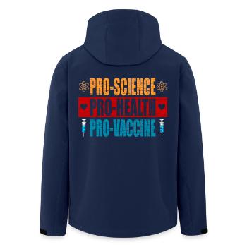 Pro Science Pro Health Pro Vaccine Vaccination - Recycelte Männer Softshell-Jacke von Stanley/Stella - Navy - Hinten - AI Model Male 185 light (185cm)