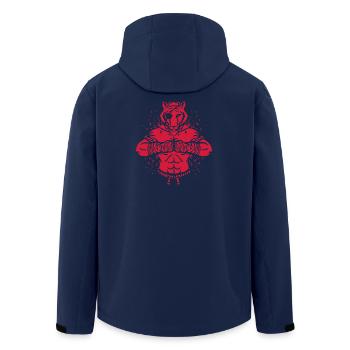 Muay Thaï: Eye of tiger - Recycelte Männer Softshell-Jacke von Stanley/Stella - Navy - Hinten - AI Model Male 185 light (185cm)