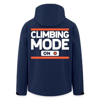 Klettern Bouldern Boulder Bergsteiger - Recycelte Männer Softshell-Jacke von Stanley/Stella - Navy - Hinten - AI Model Male 185 light (185cm)