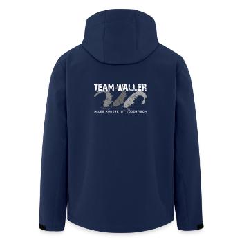 Wels angeln Waller fischen Team Waller - Recycelte Männer Softshell-Jacke von Stanley/Stella - Navy - Hinten - AI Model Male 185 light (185cm)