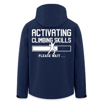 Klettern Bouldern Bergsteiger Kletterer Boulder - Recycelte Männer Softshell-Jacke von Stanley/Stella - Navy - Hinten - AI Model Male 185 light (185cm)