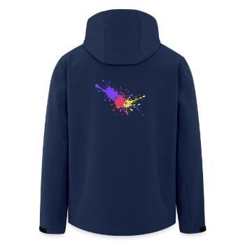 Bunte Farbflecken Geschenk stylish - Recycelte Männer Softshell-Jacke von Stanley/Stella - Navy - Hinten - AI Model Male 185 light (185cm)