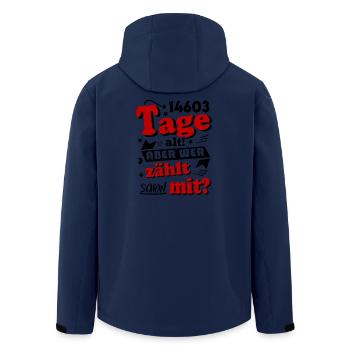 Geburtstag 40 Jahre Tage alt Happy Birthday - Recycelte Männer Softshell-Jacke von Stanley/Stella - Navy - Hinten - AI Model Male 185 light (185cm)