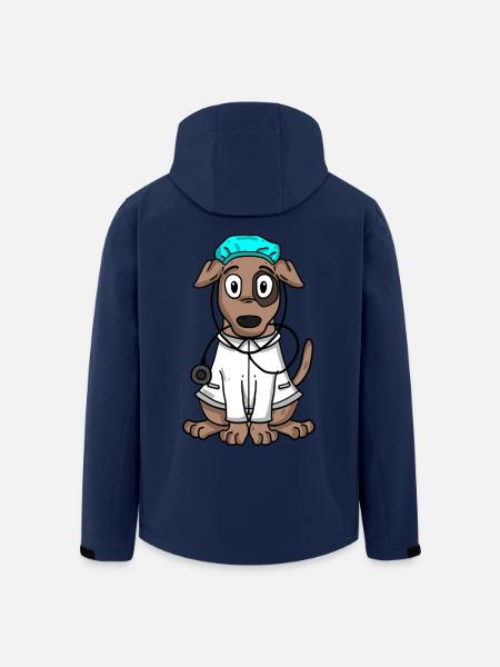 Dog Doctor - Men’s Recycled Softshell Jacket by Stanley/Stella - navy