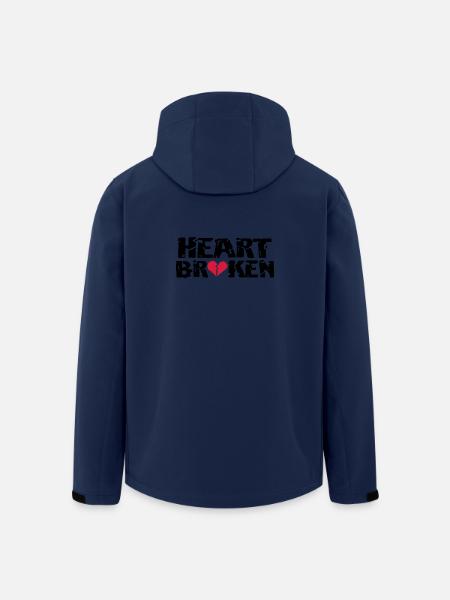 Heart <3Broken - Men’s Recycled Softshell Jacket by Stanley/Stella - navy