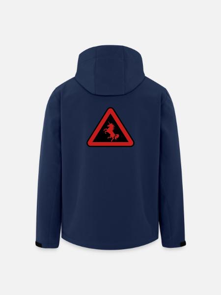 Achtung Einhorn, Gefahr - Recycelte Männer Softshell-Jacke von Stanley/Stella - Navy