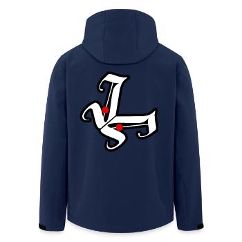 JJ malicious but stylish - Men’s Recycled Softshell Jacket by Stanley/Stella - navy - Back - AI Model Male 185 light (185cm)