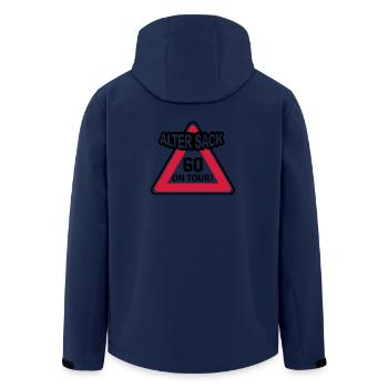 Geburstag Mann Alter Sack 60 Birthday Geschenkidee - Recycelte Männer Softshell-Jacke von Stanley/Stella - Navy - Hinten - AI Model Male 185 light (185cm)