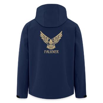 Falkner Falke Adler Greifvogel Falknerei Geschenk - Recycelte Männer Softshell-Jacke von Stanley/Stella - Navy - Hinten - AI Model Male 185 light (185cm)