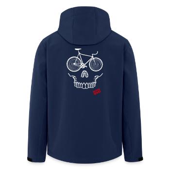 skull cyclist dark - Recycelte Männer Softshell-Jacke von Stanley/Stella - Navy - Hinten - AI Model Male 185 light (185cm)