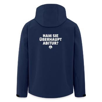 FJS - abitur.white - Recycelte Männer Softshell-Jacke von Stanley/Stella - Navy - Hinten - AI Model Male 185 light (185cm)