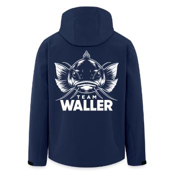 Team Waller Wels Welsfischen Sportfischen - Recycelte Männer Softshell-Jacke von Stanley/Stella - Navy - Hinten - AI Model Male 185 light (185cm)