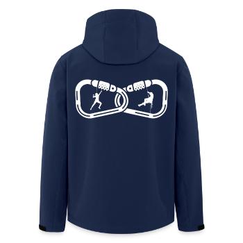Klettern Kletterer Bergsteiger Bouldern - Recycelte Männer Softshell-Jacke von Stanley/Stella - Navy - Hinten - AI Model Male 185 light (185cm)