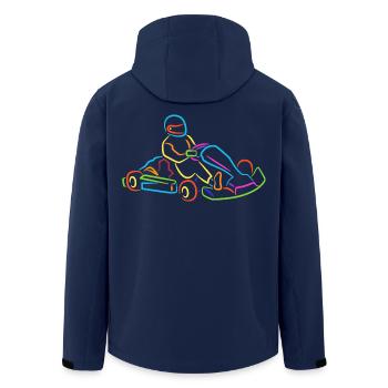 Go-Kart Go Karts bunt Motorsport Kart Rennen - Recycelte Männer Softshell-Jacke von Stanley/Stella - Navy - Hinten - AI Model Male 185 light (185cm)