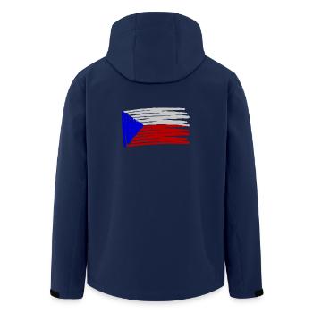 Tschechien Flag Flagge Painted gemalt - Recycelte Männer Softshell-Jacke von Stanley/Stella - Navy - Hinten - AI Model Male 185 light (185cm)