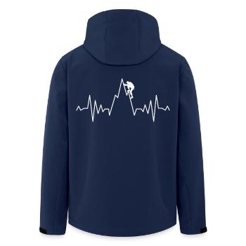 Klettern Lustig Bouldern Bergsteiger Freeclimber - Recycelte Männer Softshell-Jacke von Stanley/Stella - Navy - Hinten - AI Model Male 185 light (185cm)