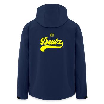 Köln Deutz retro T-Shirt - Recycelte Männer Softshell-Jacke von Stanley/Stella - Navy - Hinten - AI Model Male 185 light (185cm)