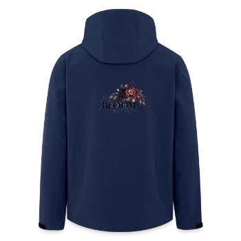 Red Black Flower T-Shirt - Recycelte Männer Softshell-Jacke von Stanley/Stella - Navy - Hinten - AI Model Male 185 light (185cm)