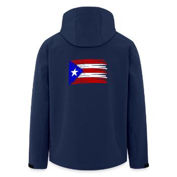 Puerto Rico Flag Flagge painted gemalt - Recycelte Männer Softshell-Jacke von Stanley/Stella - Navy - Hinten - AI Model Male 185 light (185cm)