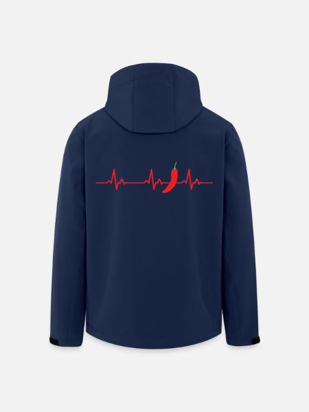 Chilli Herzschlag Ekg - Recycelte Männer Softshell-Jacke von Stanley/Stella - Navy