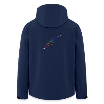 Pfeil Regenbogen LGBT - Recycelte Männer Softshell-Jacke von Stanley/Stella - Navy - Hinten - AI Model Male 185 light (185cm)
