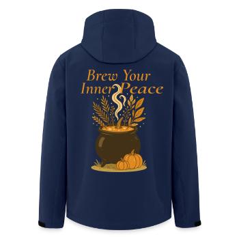 Hexenkessel – Brew Your Inner Peace Design - Recycelte Männer Softshell-Jacke von Stanley/Stella - Navy - Hinten - AI Model Male 185 light (185cm)