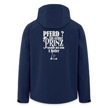 Pferd? Ein Prinz kommt mit dem E Roller - Recycelte Männer Softshell-Jacke von Stanley/Stella - Navy - Hinten - AI Model Male 185 light (185cm)