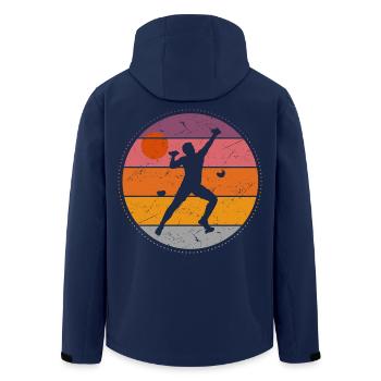 Klettern Bergsteiger Bouldern Kletterer - Recycelte Männer Softshell-Jacke von Stanley/Stella - Navy - Hinten - AI Model Male 185 light (185cm)