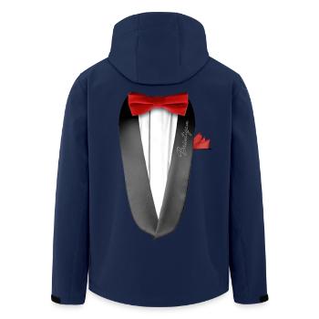 JGA Bräutigam - Recycelte Männer Softshell-Jacke von Stanley/Stella - Navy - Hinten - AI Model Male 185 light (185cm)