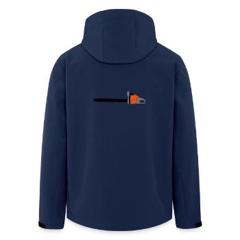 Kettensäge langes Schwert - Recycelte Männer Softshell-Jacke von Stanley/Stella - Navy - Hinten - AI Model Male 185 light (185cm)
