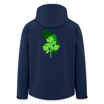 Petersilie klein - Recycelte Männer Softshell-Jacke von Stanley/Stella - Navy - Hinten - AI Model Male 185 light (185cm)