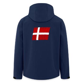 Dänemark Dansk Flag painted Kopenhagen Scandinav - Recycelte Männer Softshell-Jacke von Stanley/Stella - Navy - Hinten - AI Model Male 185 light (185cm)