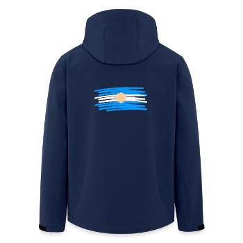 Argentinia Argentinien Flag Flagge painted gemalt - Recycelte Männer Softshell-Jacke von Stanley/Stella - Navy - Hinten - AI Model Male 185 light (185cm)