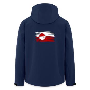 Grönland Greenland Flag Flagge painted gemalt - Recycelte Männer Softshell-Jacke von Stanley/Stella - Navy - Hinten - AI Model Male 185 light (185cm)