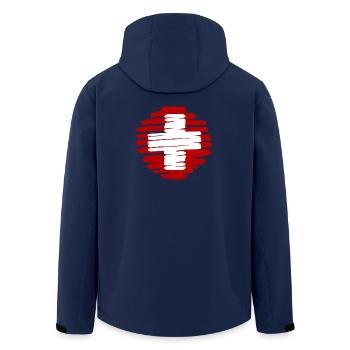 Swiss 2 - Recycelte Männer Softshell-Jacke von Stanley/Stella - Navy - Hinten - AI Model Male 185 light (185cm)