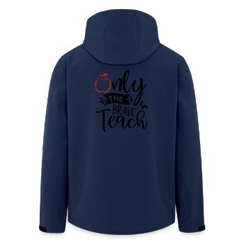 Only the brave teach - Recycelte Männer Softshell-Jacke von Stanley/Stella - Navy - Hinten - AI Model Male 185 light (185cm)