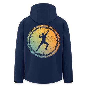 Bergsteiger Klettern Boulder Bouldern - Recycelte Männer Softshell-Jacke von Stanley/Stella - Navy - Hinten - AI Model Male 185 light (185cm)