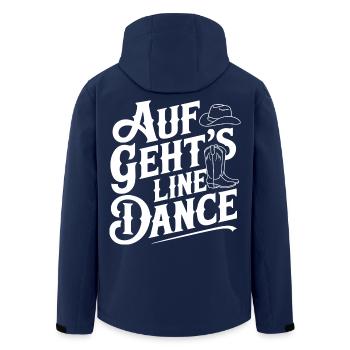Line Dance mein Hobby - meine Passion - mein Ding - Recycelte Männer Softshell-Jacke von Stanley/Stella - Navy - Hinten - AI Model Male 185 light (185cm)