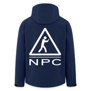 NPC-Kreuzung BW - Recycelte Männer Softshell-Jacke von Stanley/Stella - Navy - Hinten - AI Model Male 185 light (185cm)