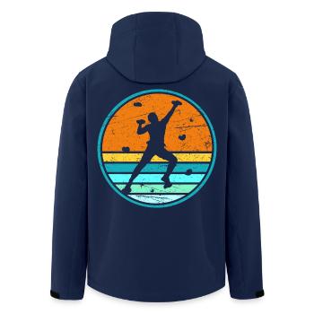 Klettern Boulder Bergsteiger Kletterer Bouldern - Recycelte Männer Softshell-Jacke von Stanley/Stella - Navy - Hinten - AI Model Male 185 light (185cm)