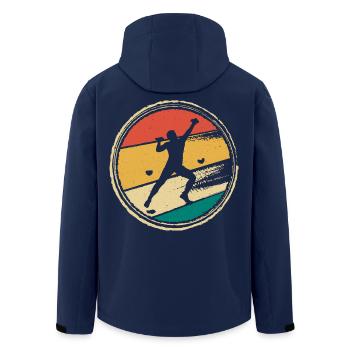 Klettern Kletterer Kletterhalle Bouldern - Recycelte Männer Softshell-Jacke von Stanley/Stella - Navy - Hinten - AI Model Male 185 light (185cm)