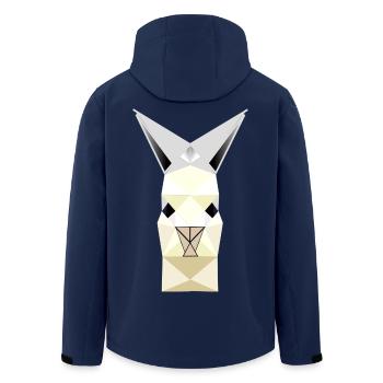 Lama N7T / Lama NFT Style / Neu - Recycelte Männer Softshell-Jacke von Stanley/Stella - Navy - Hinten - AI Model Male 185 light (185cm)