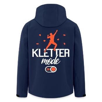 Bouldern Klettern Boulder Bergsteiger Kletterer - Recycelte Männer Softshell-Jacke von Stanley/Stella - Navy - Hinten - AI Model Male 185 light (185cm)