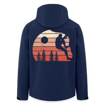 Bergsteiger Klettern Bouldern Boulder - Recycelte Männer Softshell-Jacke von Stanley/Stella - Navy - Hinten - AI Model Male 185 light (185cm)